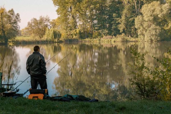 lakeFishing1 A man fishing on the lake