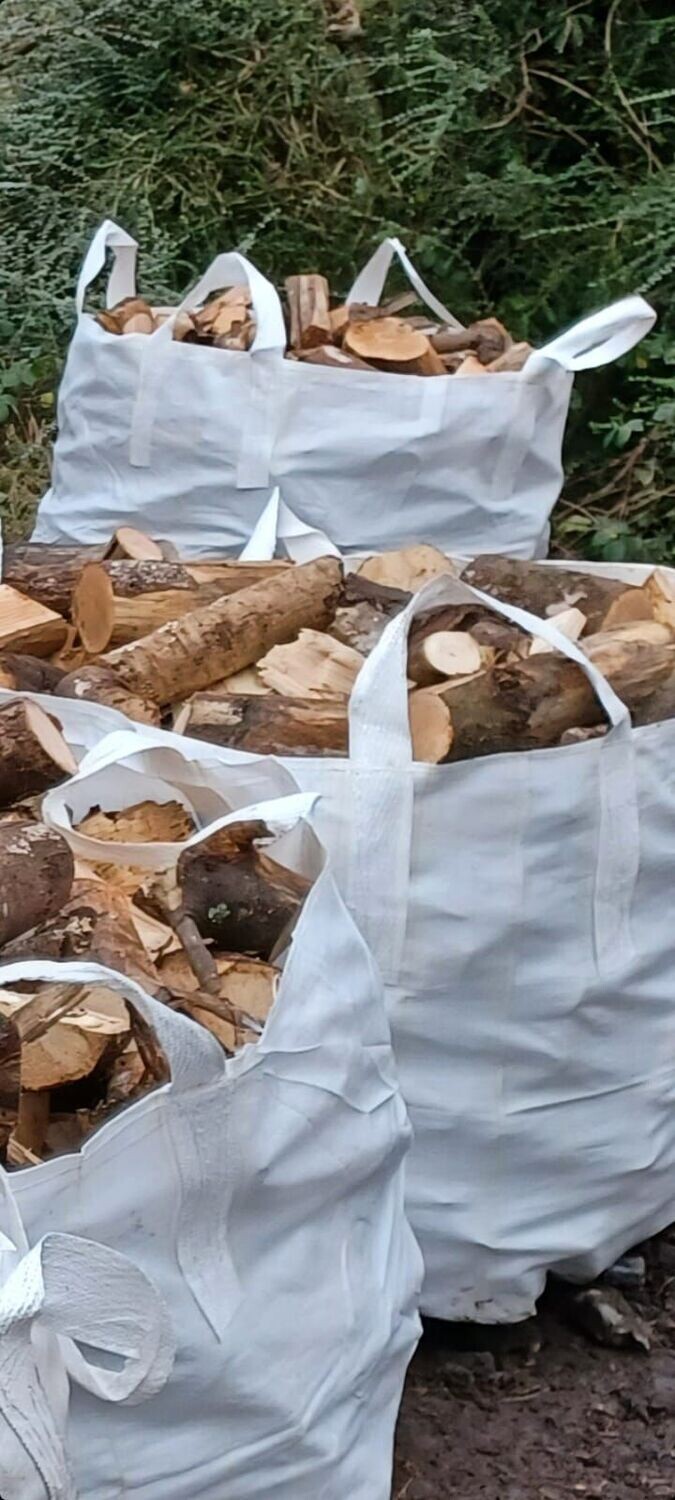 Large bags of fire wood