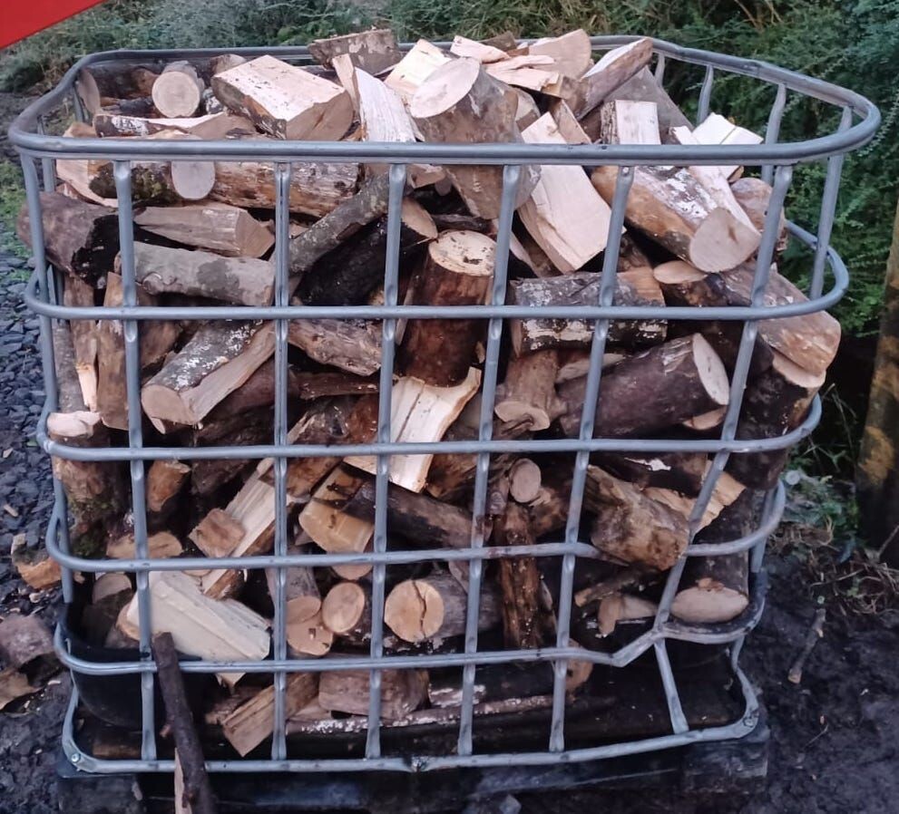 3463232039 Large container of firewood