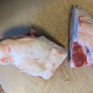 Dry aged beef fat for rendering